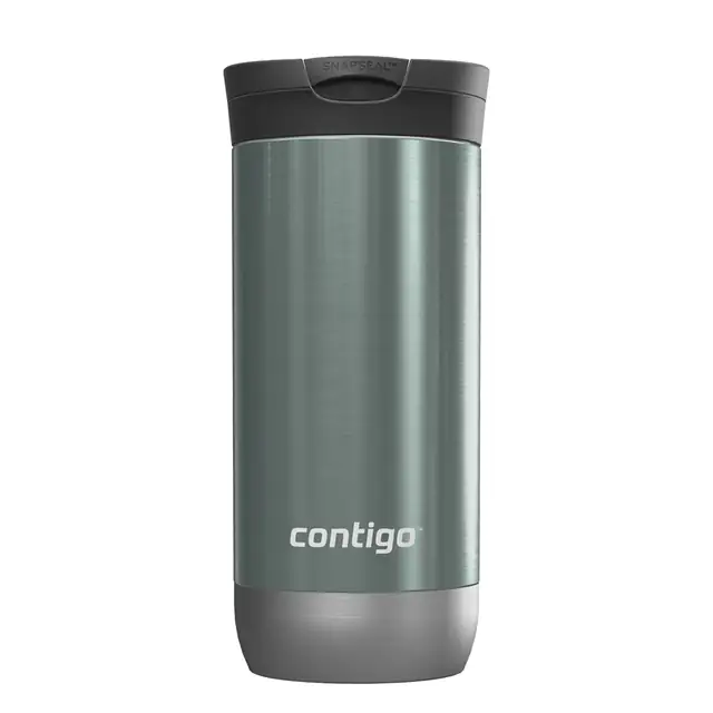 Contigo Huron Pro Snapseal Çelik Termos 470 ml Yeşil