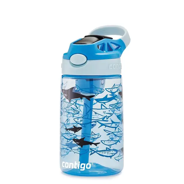 Contigo Gizmo Flip Pro Sharks Tritan Çocuk Suluğu 420 ml - Açık Mavi