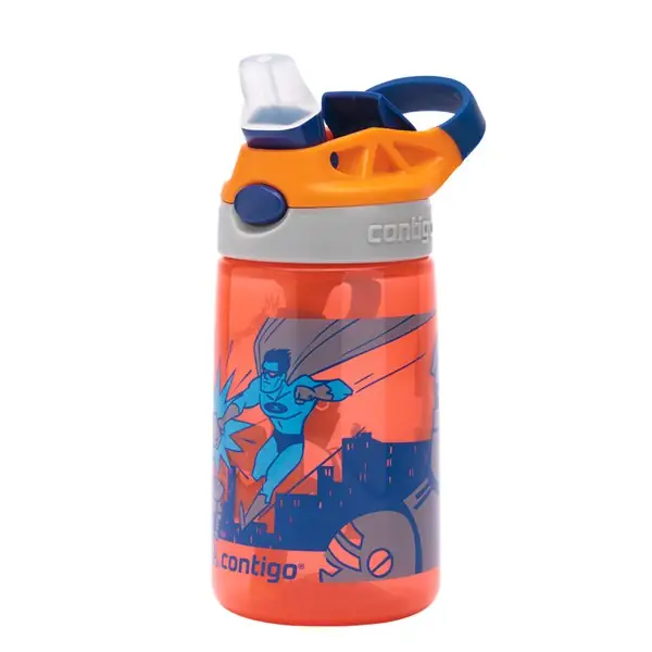 Contigo Gizmo Flip Süper Kahraman Çocuk Suluğu 420 ml -Turuncu