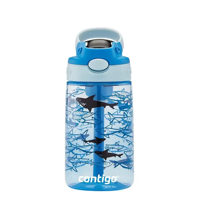 Contigo Gizmo Flip Pro Sharks Tritan Çocuk Suluğu 420 ml - Açık Mavi