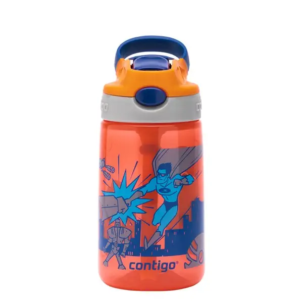 Contigo Gizmo Flip Süper Kahraman Çocuk Suluğu 420 ml -Turuncu